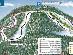 Pistenplan Oslo Skisenter Grefsenkollen