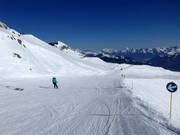 Leichte Abfahrt Nr. 1 vom Gletscherplateau bis zum Alpincenter