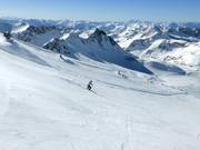 Rote Piste am Gletscher Jet