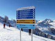 Umfangreiche Hinweistafel