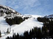 Breite Piste Stjärnbacken oberhalb von Åre