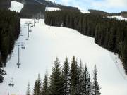 Blick auf die Piste Lower North Axe