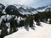 Blick zu den Gold Hill Chutes