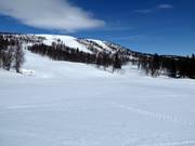Blick von der Bergstation Ingemarliften zur Bergstation Anjaliften