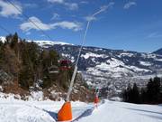 Leistungsstarke Beschneiung der Talabfahrt