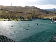 Die Anfängerpiste wird auch zum Tubing genutzt