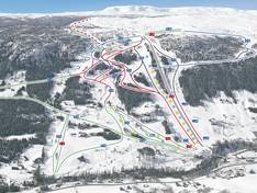 Pistenplan Ål Skisenter
