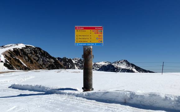 Steiner Alpen: Orientierung in Skigebieten – Orientierung Krvavec