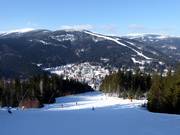Blick vom Hromovka auf den Ort Spindlermühle
