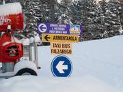 Informationsschild in Armentarola