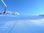 Frisch präparierte Piste