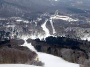 Blick auf die leichten Pisten im unteren Teil von Sahoro