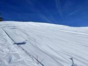 Frische Piste am Morgen am Asitz