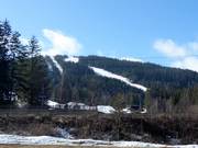 Blick auf das Skigebiet Varingskollen