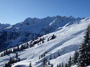 Weitläufiges Tiefschneegelände an der Hornbahn 2000