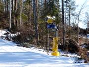 Schneekanone an der Piste Tablat