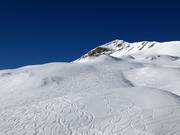 Tiefschneehänge zwischen Leist und Plattis