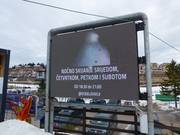 Digitale Anzeige an der Talstation