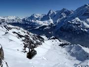 Blick von Birg auf Mürren und Eiger