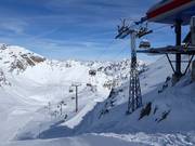 Diavolezzafirn - 4er Hochgeschwindigkeits-Sesselbahn (kuppelbar) mit Abdeckhauben