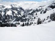 Selbst mittags findet man noch solche Pisten