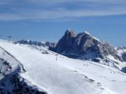Das Skigebiet Plose vor dem Peitlerkofel