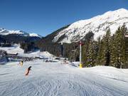 Breite und leichte Piste am Egghof Sun Jet