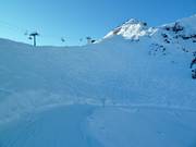 Tiefschneespuren an der Glattjochbahn