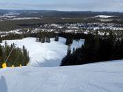 Schwere Piste Snövesslan