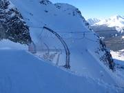 Sicherheitsnetz bei der Piste Paradiso