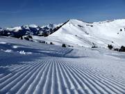 Frisch präparierte Piste