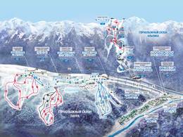 Pistenplan Gazprom Mountain Resort