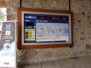 Infotafel mit aktuellem Liftstatus