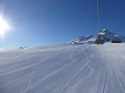 Bestens präparierte Piste in Schöneben