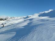Blick auf das Skigebiet Ratschings