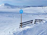 Pistenmarkierung in Tänndalen