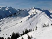 Blick über das Skigebiet Walmendingerhorn