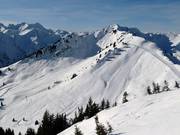 Blick über das Skigebiet Walmendingerhorn