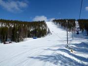 Weltcuppiste und Gondelbahn Levi 2000