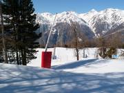 Umfassende Beschneiung im Skigebiet