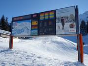 Informationstafel im Skigebiet Pizol