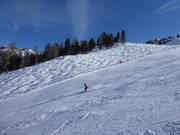 Skiroute Sennjoch neben der Quellenabfahrt