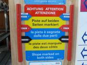 Erklärung der beidseitigen Pistenmarkierung
