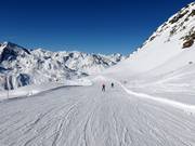 Leichte Piste für Anfänger an der Kirchenkarbahn in Hochgurgl