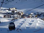 Der Ortsteil Wirl der Gemeinde Galtür direkt am Skigebiet