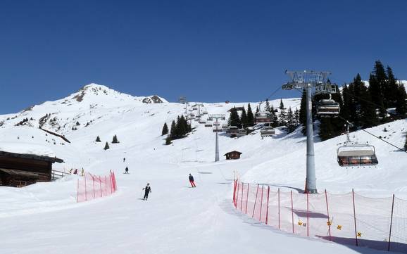Skifahren bei Saas im Prättigau