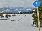 Blaue Äußere Familienabfahrt an den Zirbenliften