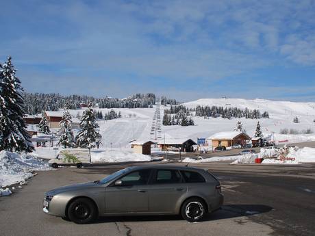 Savoie: Anfahrt in Skigebiete und Parken an Skigebieten – Anfahrt, Parken Espace Diamant – Les Saisies/Notre-Dame-de-Bellecombe/Praz sur Arly/Flumet/Crest-Voland
