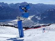 Leistungsfähige Schneekanone am Zettersfeld