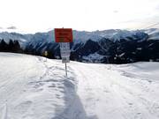 Start der Rodelbahn nach Saas